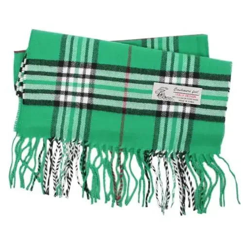 TZ Promise Tartan Plaid CasModazoneere Feel Classic Soft Luxurious Winter Scarf For Men Women - 3