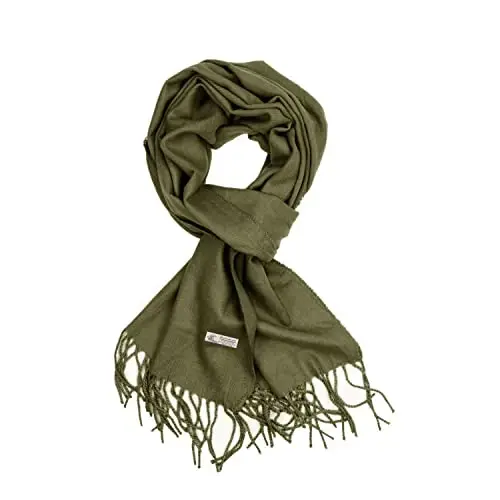 TZ Promise Plain Solid Color CasModazoneere Feel Classic Soft Luxurious Winter Scarf For Men Women 