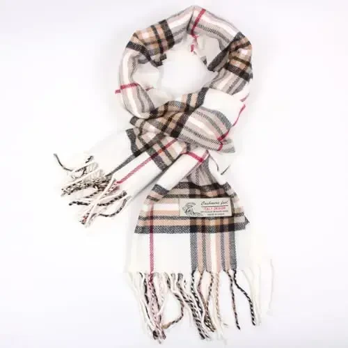 TZ Promise Tartan Plaid CasModazoneere Feel Classic Soft Luxurious Winter Scarf For Men Women - 2