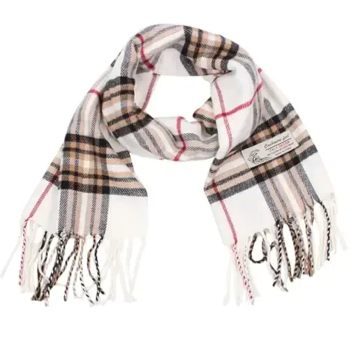 TZ Promise Tartan Plaid CasModazoneere Feel Classic Soft Luxurious Winter Scarf For Men Women - 1