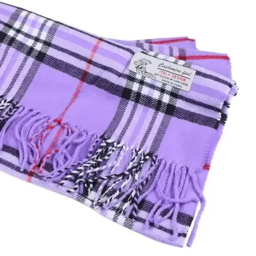 TZ Promise Tartan Plaid CasModazoneere Feel Classic Soft Luxurious Winter Scarf For Men Women - 3