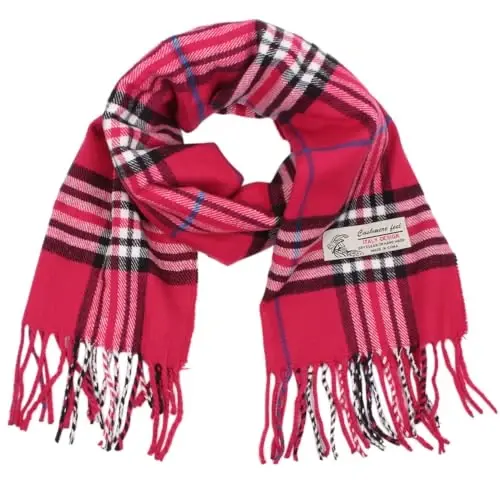 TZ Promise Tartan Plaid CasModazoneere Feel Classic Soft Luxurious Winter Scarf For Men Women - 1