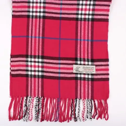 TZ Promise Tartan Plaid CasModazoneere Feel Classic Soft Luxurious Winter Scarf For Men Women - 4