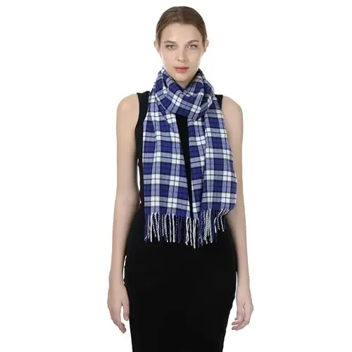 TZ Promise Herringbone Houndstooth Checked Pattern CasModazoneere Feel Classic Soft Luxurious Winter Scarf For Men Women - MODAZONE (1)