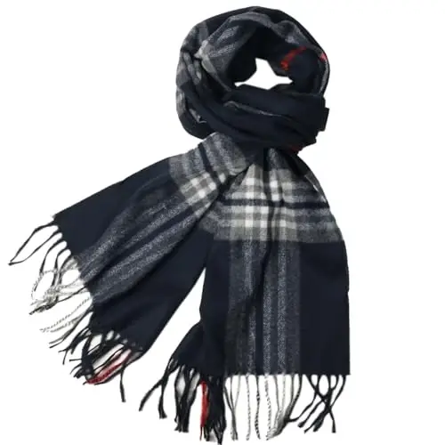 TZ Promise Herringbone Houndstooth Checked Pattern CasModazoneere Feel Classic Soft Luxurious Winter Scarf For Men Women - 1