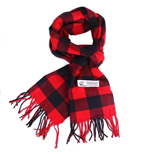 TZ Promise Herringbone Houndstooth Checked Pattern CasModazoneere Feel Classic Soft Luxurious Winter Scarf For Men Women - 1