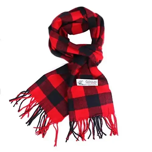 TZ Promise Herringbone Houndstooth Checked Pattern CasModazoneere Feel Classic Soft Luxurious Winter Scarf For Men Women - 1