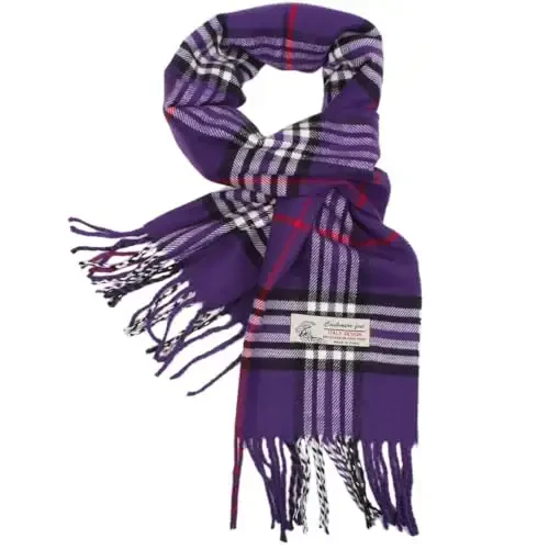 TZ Promise Tartan Plaid CasModazoneere Feel Classic Soft Luxurious Winter Scarf For Men Women - 3