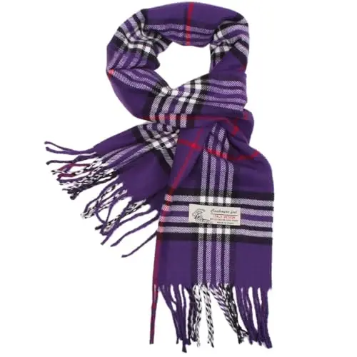 TZ Promise Tartan Plaid CasModazoneere Feel Classic Soft Luxurious Winter Scarf For Men Women - 3