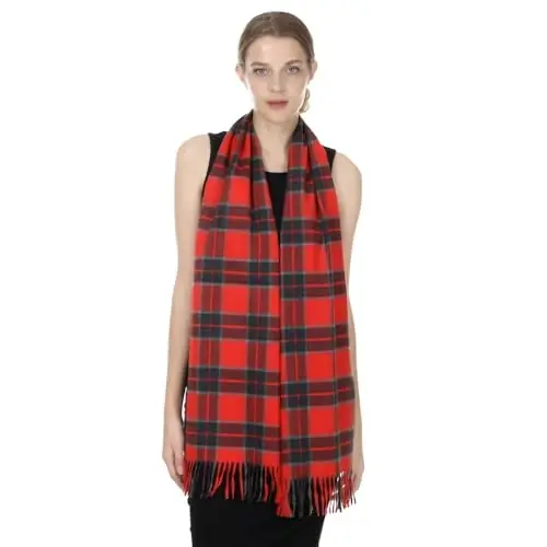TZ Promise Herringbone Houndstooth Checked Pattern CasModazoneere Feel Classic Soft Luxurious Winter Scarf For Men Women - 12