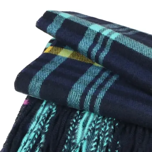 TZ Promise Herringbone Houndstooth Checked Pattern CasModazoneere Feel Classic Soft Luxurious Winter Scarf For Men Women - 3