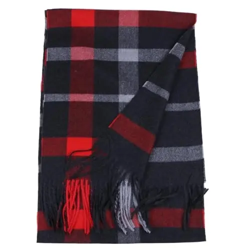 TZ Promise Herringbone Houndstooth Checked Pattern CasModazoneere Feel Classic Soft Luxurious Winter Scarf For Men Women - 2