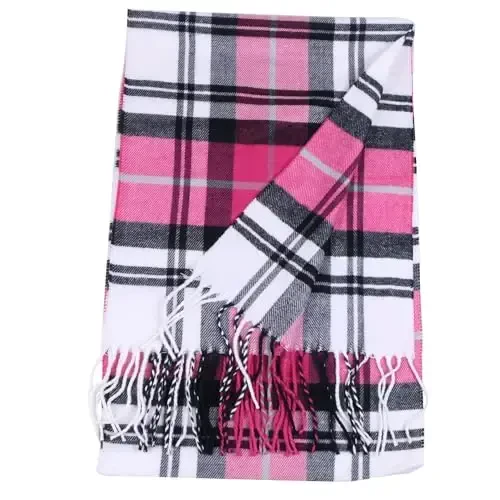 TZ Promise Herringbone Houndstooth Checked Pattern CasModazoneere Feel Classic Soft Luxurious Winter Scarf For Men Women - TZ (1)