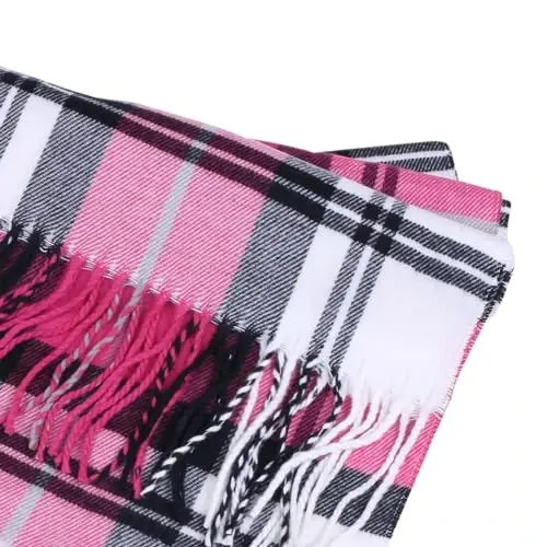 TZ Promise Herringbone Houndstooth Checked Pattern CasModazoneere Feel Classic Soft Luxurious Winter Scarf For Men Women - 3