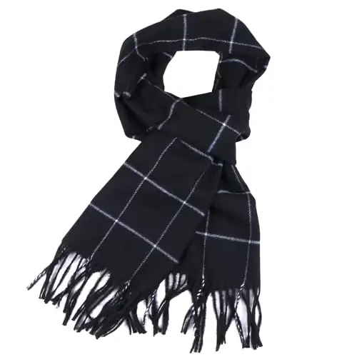 TZ Promise Herringbone Houndstooth Checked Pattern CasModazoneere Feel Classic Soft Luxurious Winter Scarf For Men Women - MODAZONE