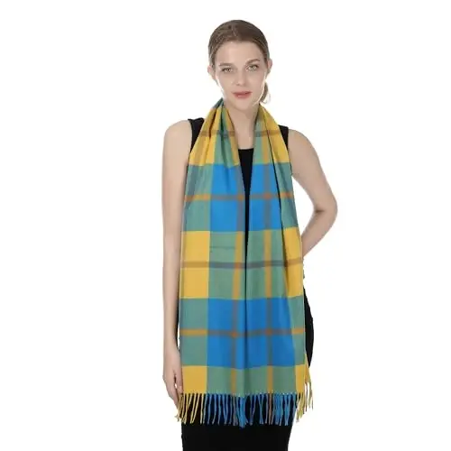 TZ Promise Herringbone Houndstooth Checked Pattern CasModazoneere Feel Classic Soft Luxurious Winter Scarf For Men Women - 3