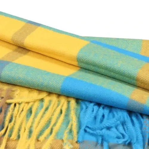 TZ Promise Herringbone Houndstooth Checked Pattern CasModazoneere Feel Classic Soft Luxurious Winter Scarf For Men Women - 6