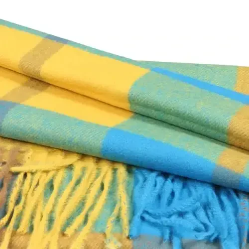 TZ Promise Herringbone Houndstooth Checked Pattern CasModazoneere Feel Classic Soft Luxurious Winter Scarf For Men Women - 6