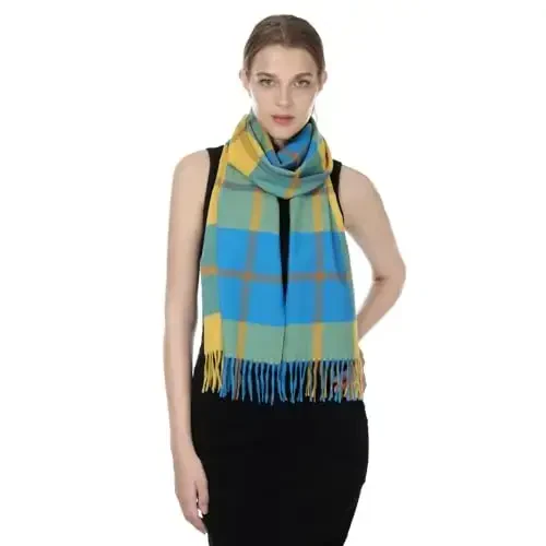 TZ Promise Herringbone Houndstooth Checked Pattern CasModazoneere Feel Classic Soft Luxurious Winter Scarf For Men Women - TZ (1)