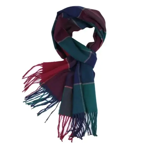 TZ Promise Herringbone Houndstooth Checked Pattern CasModazoneere Feel Classic Soft Luxurious Winter Scarf For Men Women - 1