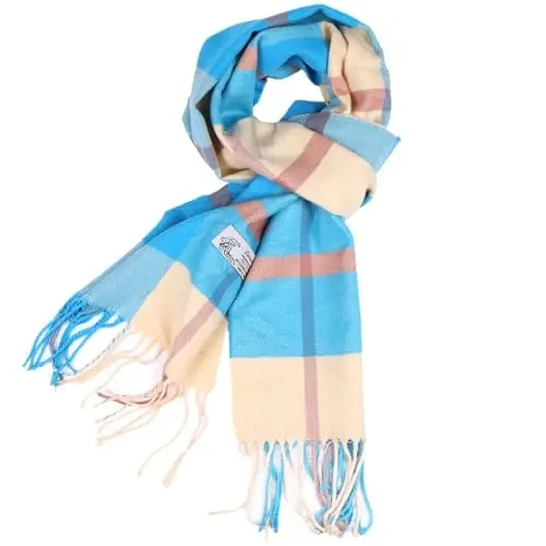 TZ Promise Herringbone Houndstooth Checked Pattern CasModazoneere Feel Classic Soft Luxurious Winter Scarf For Men Women - TZ