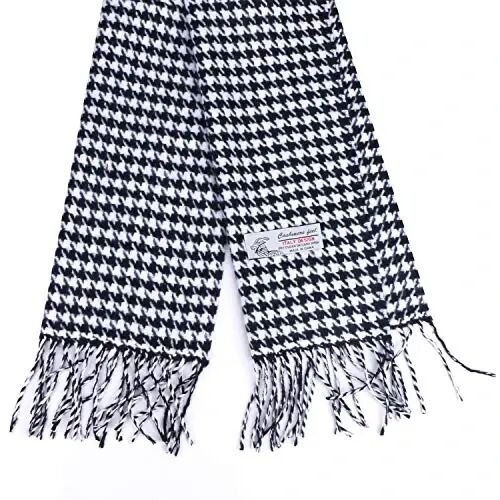 TZ Promise Herringbone Houndstooth Checked Pattern CasModazoneere Feel Classic Soft Luxurious Winter Scarf For Men Women - 2