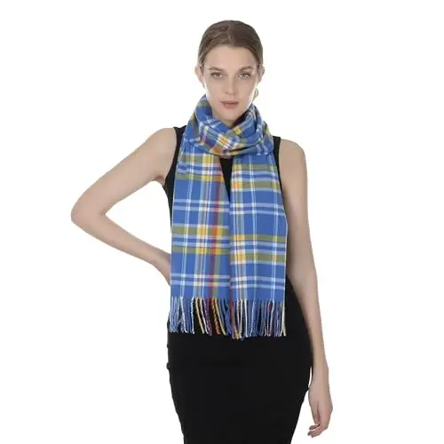 TZ Promise Herringbone Houndstooth Checked Pattern CasModazoneere Feel Classic Soft Luxurious Winter Scarf For Men Women - TZ (1)