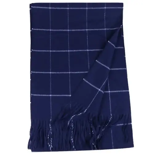 TZ Promise Herringbone Houndstooth Checked Pattern CasModazoneere Feel Classic Soft Luxurious Winter Scarf For Men Women - 2