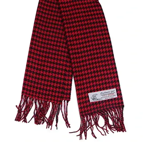 TZ Promise Herringbone Houndstooth Checked Pattern CasModazoneere Feel Classic Soft Luxurious Winter Scarf For Men Women - TZ (1)