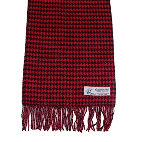 TZ Promise Herringbone Houndstooth Checked Pattern CasModazoneere Feel Classic Soft Luxurious Winter Scarf For Men Women - 3