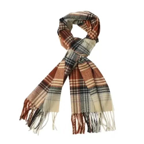 TZ Promise Herringbone Houndstooth Checked Pattern CasModazoneere Feel Classic Soft Luxurious Winter Scarf For Men Women - MODAZONE