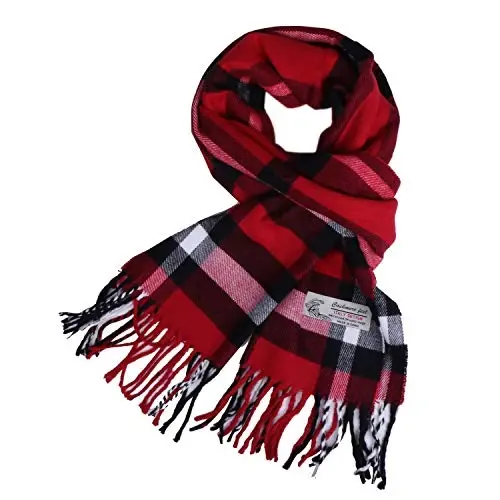 TZ Promise Herringbone Houndstooth Checked Pattern CasModazoneere Feel Classic Soft Luxurious Winter Scarf For Men Women - TZ