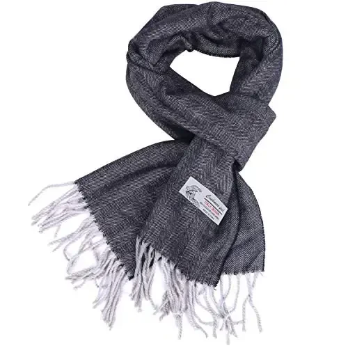 TZ Promise Herringbone Houndstooth Checked Pattern CasModazoneere Feel Classic Soft Luxurious Winter Scarf For Men Women 