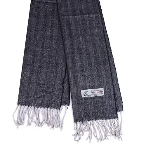 TZ Promise Herringbone Houndstooth Checked Pattern CasModazoneere Feel Classic Soft Luxurious Winter Scarf For Men Women - TZ (1)