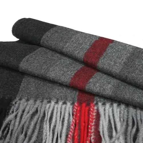 TZ Promise Herringbone Houndstooth Checked Pattern CasModazoneere Feel Classic Soft Luxurious Winter Scarf For Men Women - 4