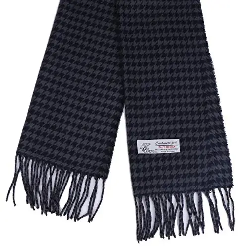 TZ Promise Herringbone Houndstooth Checked Pattern CasModazoneere Feel Classic Soft Luxurious Winter Scarf For Men Women - TZ (1)