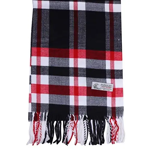 TZ Promise Herringbone Houndstooth Checked Pattern CasModazoneere Feel Classic Soft Luxurious Winter Scarf For Men Women - 2