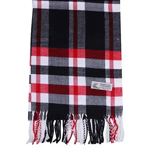 TZ Promise Herringbone Houndstooth Checked Pattern CasModazoneere Feel Classic Soft Luxurious Winter Scarf For Men Women - TZ (1)