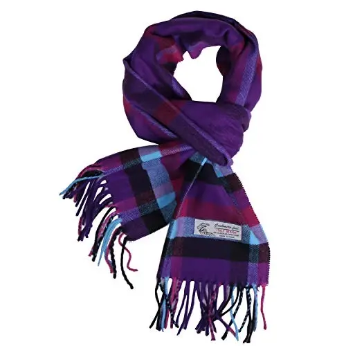 TZ Promise Herringbone Houndstooth Checked Pattern CasModazoneere Feel Classic Soft Luxurious Winter Scarf For Men Women - 1