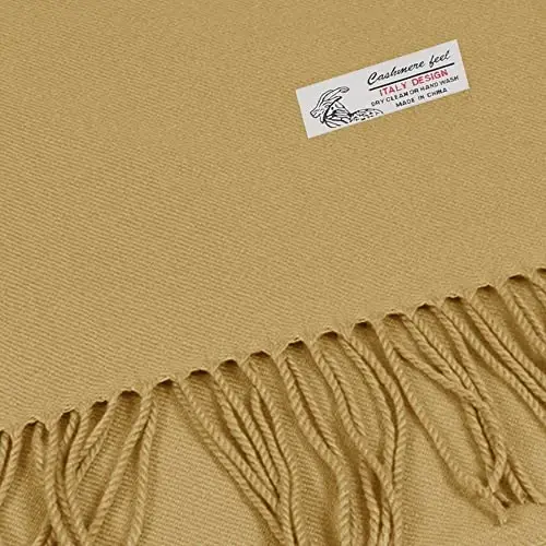 TZ Promise Plain Solid Color CasModazoneere Feel Classic Soft Luxurious Winter Scarf For Men Women - 2