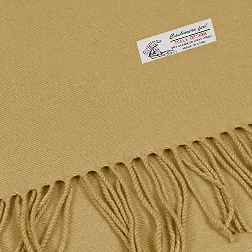 TZ Promise Plain Solid Color CasModazoneere Feel Classic Soft Luxurious Winter Scarf For Men Women - MODAZONE (1)