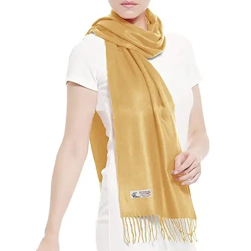 TZ Promise Plain Solid Color CasModazoneere Feel Classic Soft Luxurious Winter Scarf For Men Women - 3