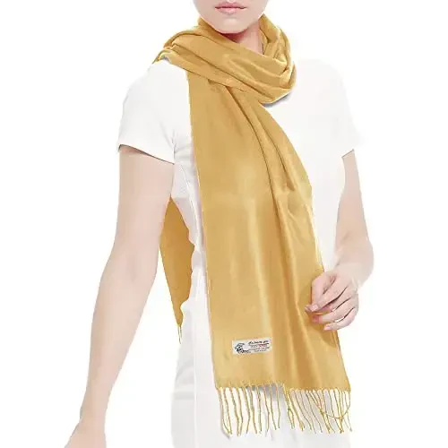 TZ Promise Plain Solid Color CasModazoneere Feel Classic Soft Luxurious Winter Scarf For Men Women - 3