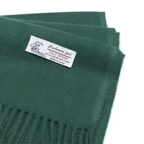 TZ Promise Plain Solid Color CasModazoneere Feel Classic Soft Luxurious Winter Scarf For Men Women - 3