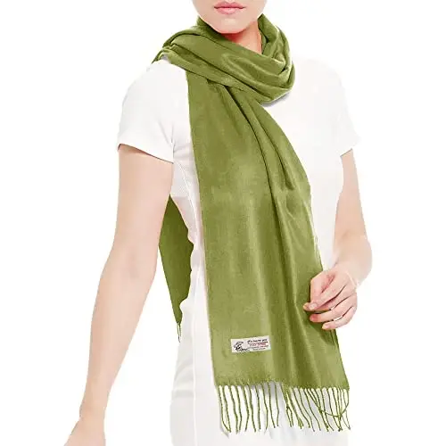 TZ Promise Plain Solid Color CasModazoneere Feel Classic Soft Luxurious Winter Scarf For Men Women - 3