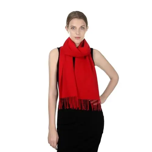 TZ Promise Plain Solid Color CasModazoneere Feel Classic Soft Luxurious Winter Scarf For Men Women - 3