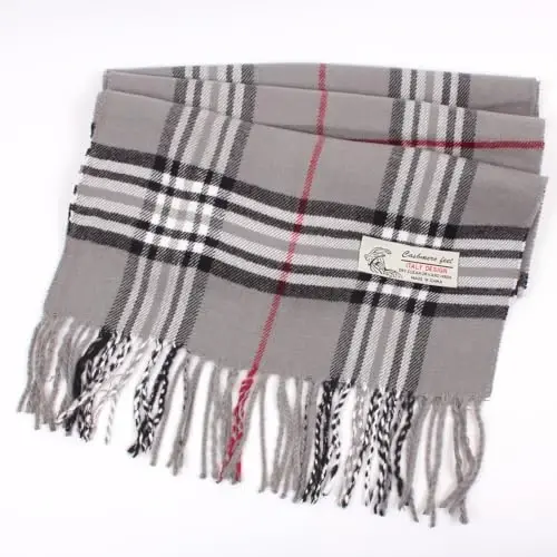 TZ Promise Tartan Plaid CasModazoneere Feel Classic Soft Luxurious Winter Scarf For Men Women - 3