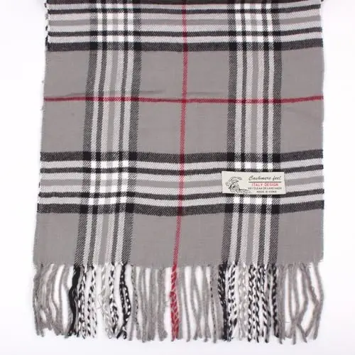 TZ Promise Tartan Plaid CasModazoneere Feel Classic Soft Luxurious Winter Scarf For Men Women - 4
