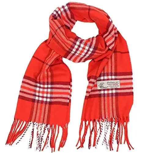 TZ Promise Tartan Plaid CasModazoneere Feel Classic Soft Luxurious Winter Scarf For Men Women 