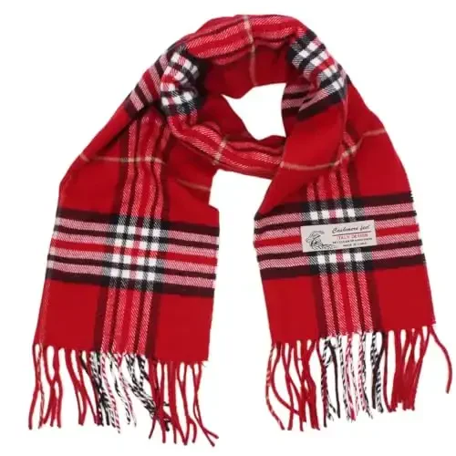TZ Promise Tartan Plaid CasModazoneere Feel Classic Soft Luxurious Winter Scarf For Men Women 